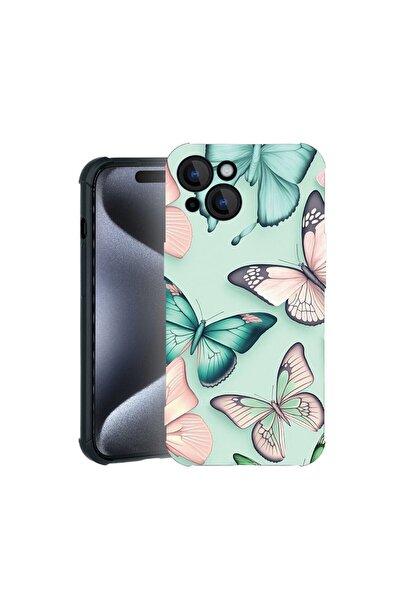 bestcase Θήκη TPU Pro Shock συμβατή με Apple iPhone 15, με σχέδιο πεταλούδας,...