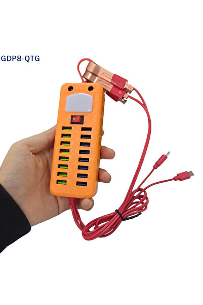Choice محول طاقة KOQZM 1Pcs 12V 24V إلى 5V 3.4A 16USB مع مشبك بطارية لشحن اله...