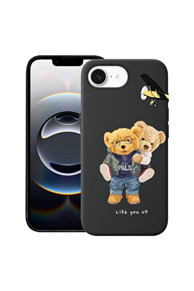 bestcase Husă pentru Apple iPhone 16e, Silicon Premium Subțire 1.2MM, Ursuleț...