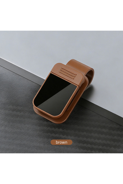 choice2 Brown Car Sun Visor Sunglasses Clip Holder Stable Eyeglasses Hanger C...