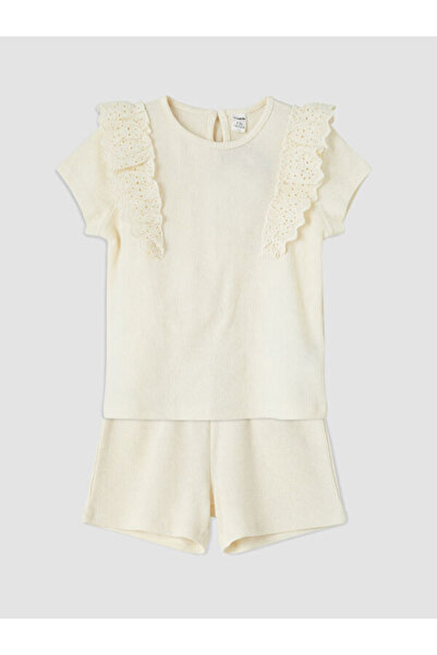 LC Waikiki Quality Pieces from Çelebi Store: Girls' Set with Ruffle Detail