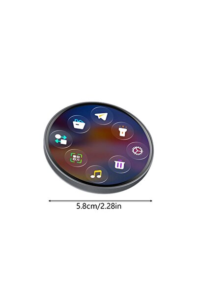 Choice1 Black Digital Badge 1.85inch HD Display Touchscreen Cute Brooch Digit...