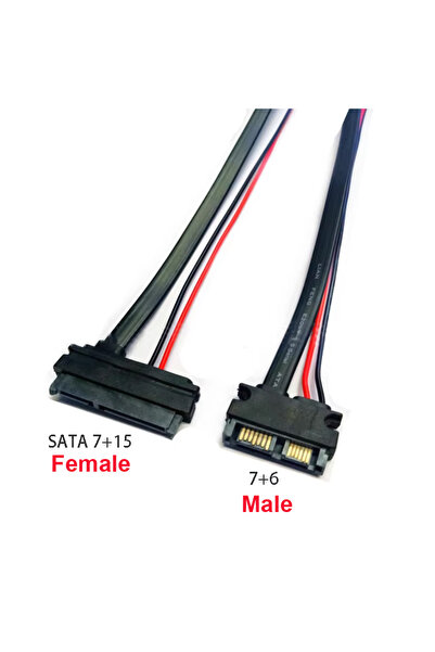 Choice كابل محول SATA من 13 سن ذكر إلى 22 سن أنثى، سلك طاقة وبيانات لمحرك الأ...