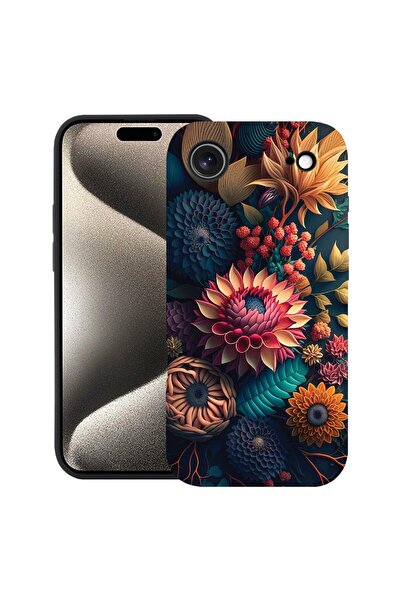 bestcase Husă pentru Apple iPhone 17 Air cu Design Flori Colorate, Silicon Pr...