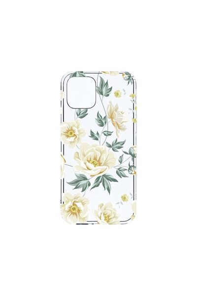 bestcase Husa Clear Silicon 2MM, Compatibila Cu Apple iPhone 12 Pro, Flowers,...