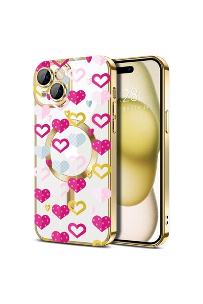 bestcase Husa Luxury MagSafe, Compatibila Apple iPhone 15 Plus, Inimioare ‚Äì...