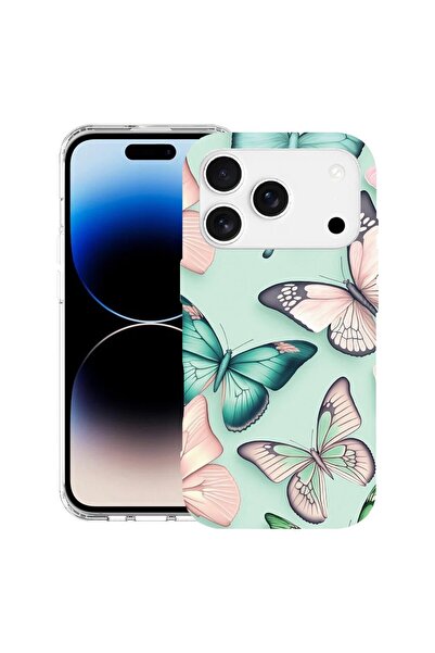 bestcase Husă pentru Apple iPhone 17 Pro cu Design Butterfly Pattern, Mag Ant...