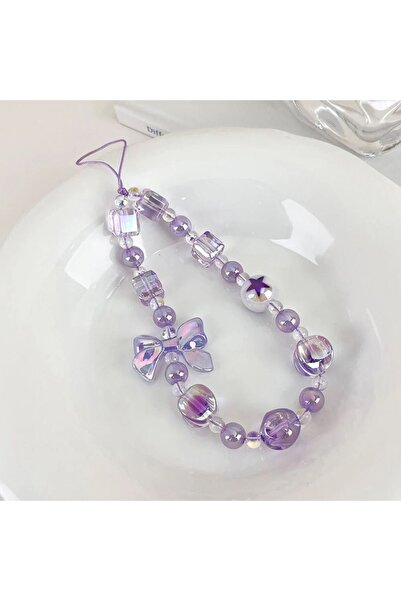 Choice3 purple - 1Pcs Sweet Candy Color Mobile Phone Chain Cute XYun Beaded C...