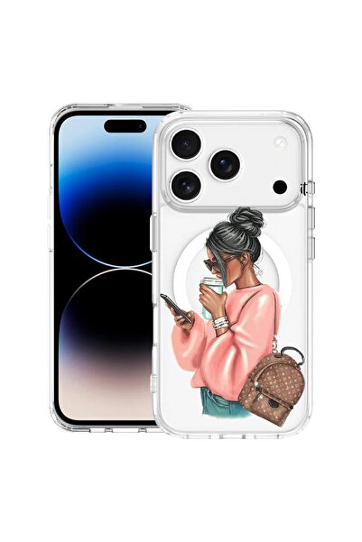 bestcase Husă pentru Apple iPhone 17 Pro cu Design Shopping Girl, Mag Anti Sh...