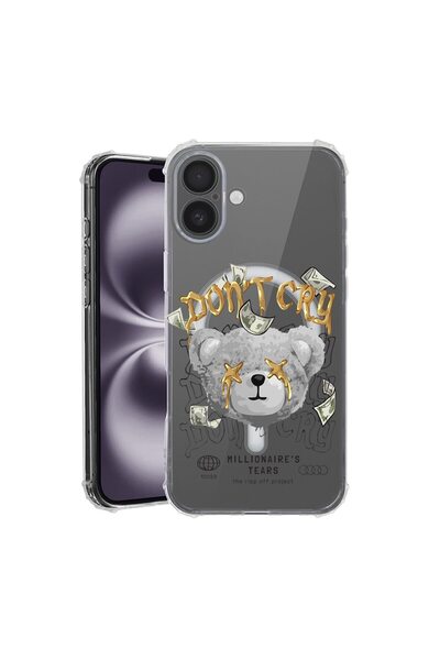 bestcase Θήκη για Apple iPhone 16, MagSafe Αντικραδασμική, Σχέδιο Αρκουδάκι Ε...