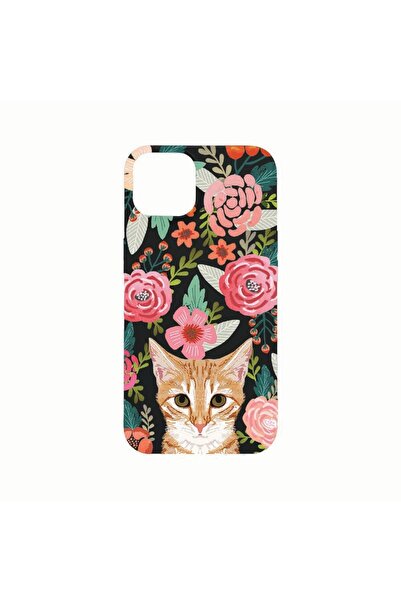 bestcase Θήκη σιλικόνης, Συμβατή με Apple iPhone 14, Γάτα και Λουλούδια, Ανθε...