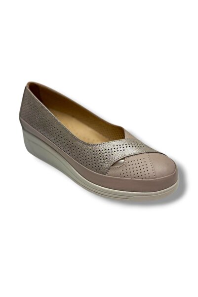 Üçel 1051-26 Γνήσιο Δερμάτινο Ασημί Ανατομικά Γυναικεία Παπούτσια