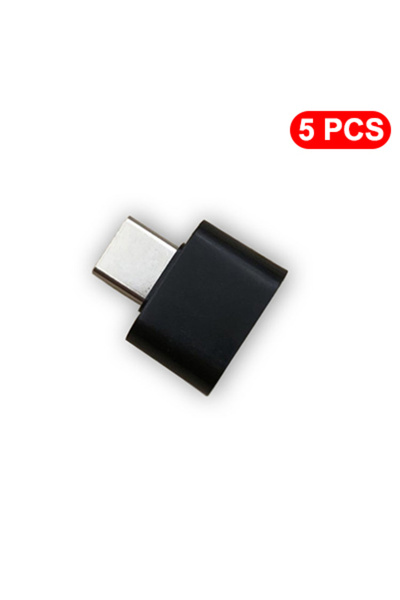 Choice7 5 قطع - محول OTG USB 2.0 أسود اللون من النوع C ذكر إلى USB أنثى لأجهز...