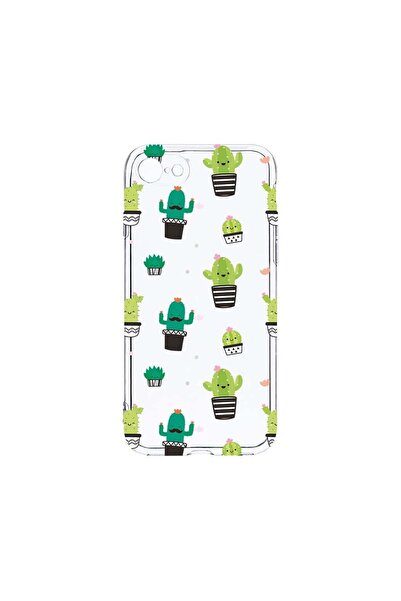 bestcase Διαφανής Θήκη Σιλικόνης 2MM, Συμβατή με Apple iPhone SE 2, Κάκτος, Α...