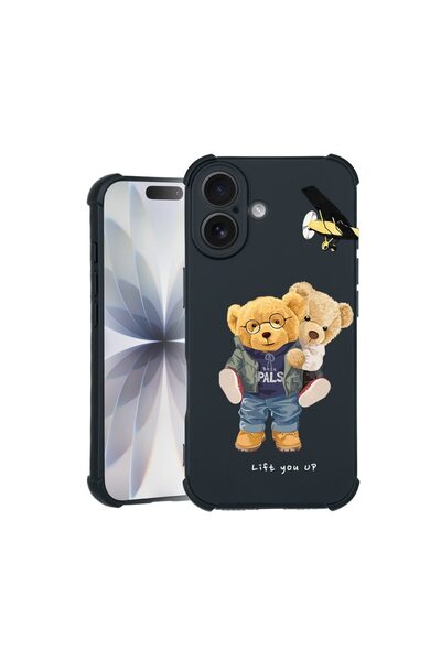 bestcase Θήκη TPU Pro Shock Συμβατή με Apple iPhone 16, με σχέδιο Αρκουδάκι  ...