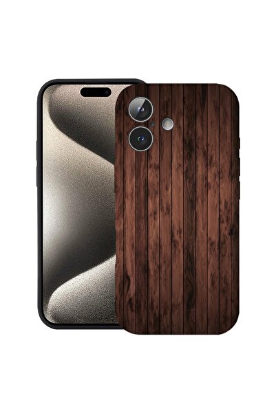 bestcase Husă pentru Apple iPhone 17 cu design Lemn de Nuc, Silicon Premium, ...