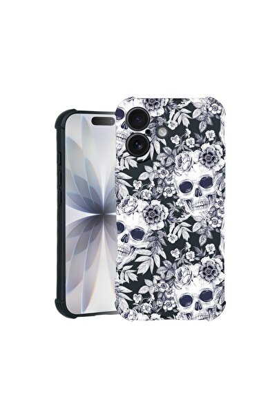 bestcase Husa TPU Pro Shock Compatibila cu Apple iPhone 17, cu Design Skull B...