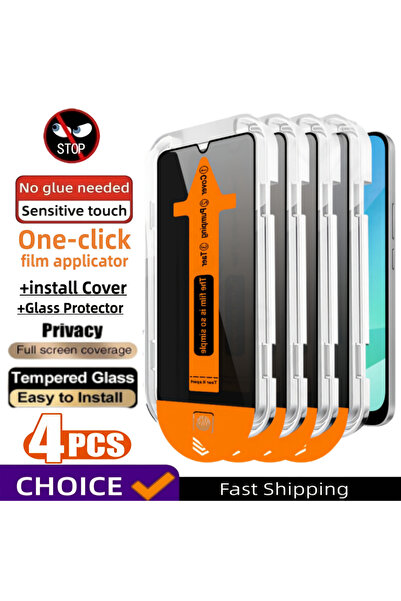 Choice33 واقي شاشة مضاد للتجسس سهل التركيب لهاتف جالاكسي A53 5G، 4 قطع، متواف...