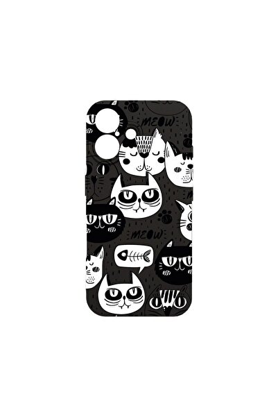 bestcase Θήκη για Apple iPhone 16, Λεπτή Premium Σιλικόνη 1.2MM, Cool Cats, Ε...