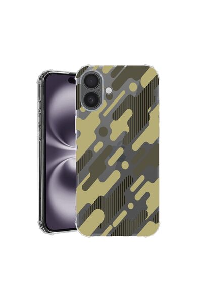 bestcase Husă pentru Apple iPhone 17 cu Design Camuflaj Verde, Antișoc, Colțu...