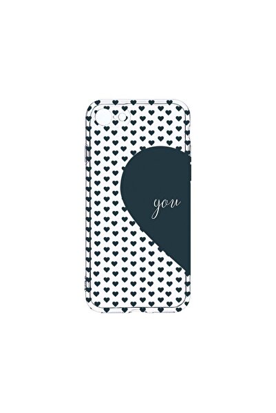 bestcase Прозрачен силиконов калъф 2ММ, Съвместим с Apple iPhone SE 2, Love Y...