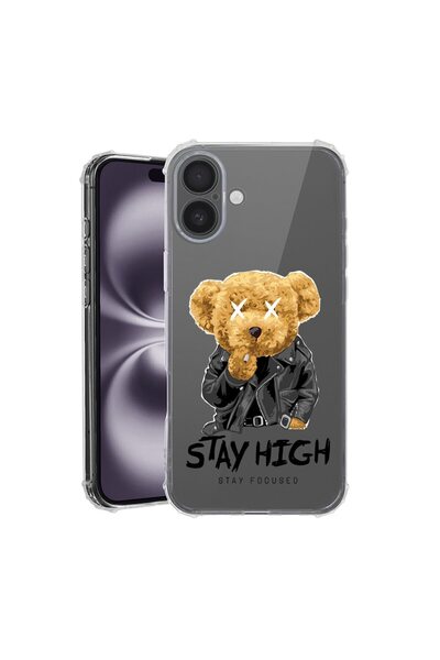 bestcase Θήκη για Apple iPhone 16 Plus, Αντικραδασμική 1.5MM, Σχέδιο Αρκουδάκ...