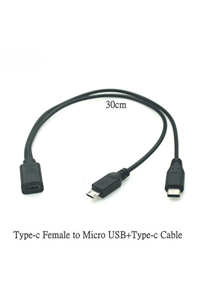 Choice4 وصلة BSN من النوع C إلى مايكرو USB 3.1 / أنثى مايكرو USB 1 إلى ذكر ما...