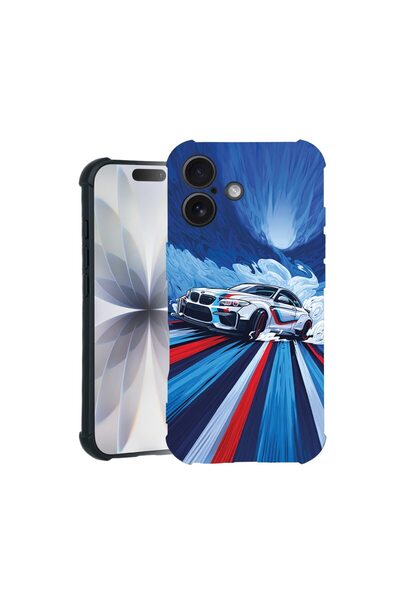 bestcase Θήκη TPU Pro Shock Συμβατή με Apple iPhone 16, με σχέδιο BMW 3 E46, ...