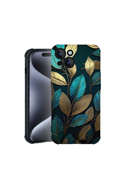 bestcase Θήκη TPU Pro Shock Συμβατή με Apple iPhone 15, με σχέδιο χρυσών φτερ...