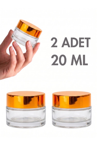 Milea 2Pcs Gold Glossy Lid Transparent Lip Skin Care Cream Cosmetic Hand Care...