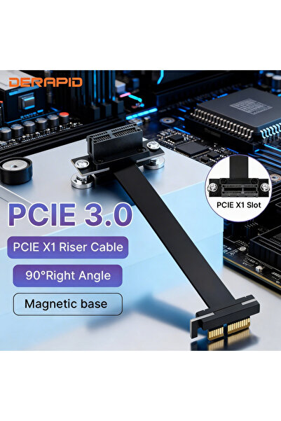 Choice 0.1m PCIE 3.0 PCIE X1 90 Degree Riser Cable Right Angle 8Gbps PCIe 3.0...