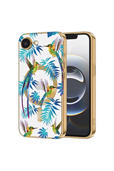 bestcase Πολυτελής Θήκη MagSafe, Συμβατή με Apple iPhone 16e, Τροπικό - μπλε,...