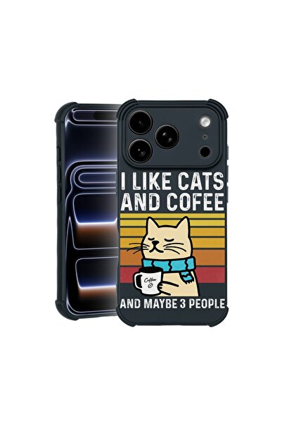 bestcase Θήκη TPU Pro Shock Συμβατή με Apple iPhone 17 Pro, με σχέδιο Γάτες κ...