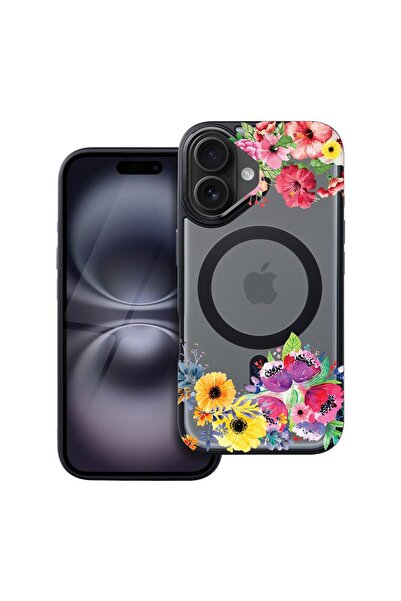 bestcase Husa Compatibila cu Apple iPhone 16 cu Design Flowers, Shockproof Sh...