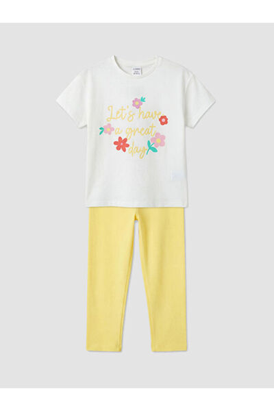 LC Waikiki Sparkling Choices Printed Girls' Leggings Set from Shining Store