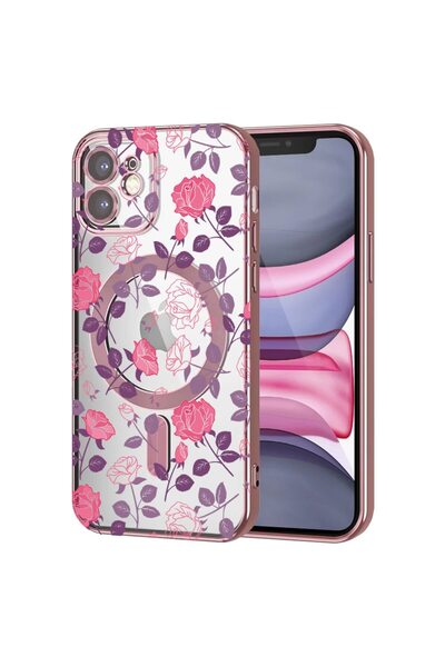 bestcase Husa Luxury MagSafe, Compatibila Apple iPhone 12, Rose, Ultra-Soft, ...