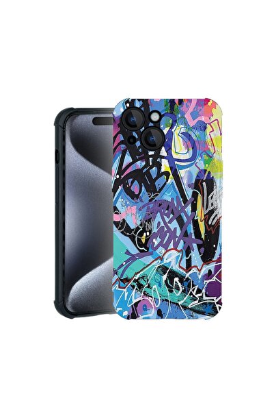 bestcase Husa TPU Pro Shock Compatibila cu Apple iPhone 15, cu Design Graffit...