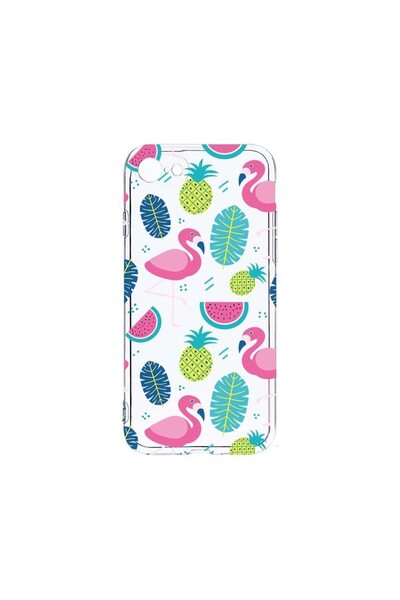 bestcase Husa Clear Silicon 2MM, Compatibila Cu Apple iPhone SE 2, Flamingo, ...