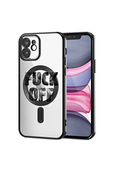 bestcase Луксозен MagSafe калъф, Съвместим с Apple iPhone 11, Fck off, Ултра ...