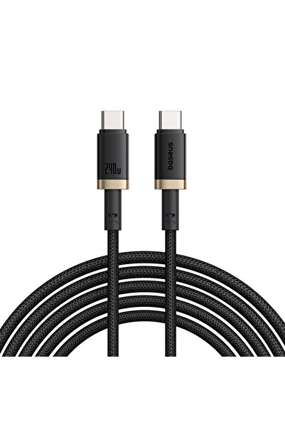 Choice1 كابل BASEUS من النوع C إلى النوع C بطول 1 متر، ذهبي أسود، كابل شحن US...