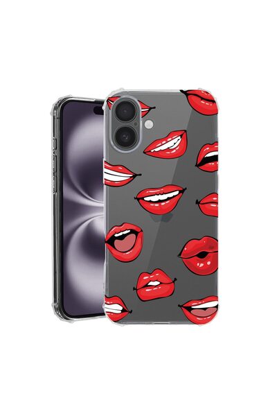 bestcase Husă pentru Apple iPhone 17 cu Design Buze - Model Kiss, Antișoc, Co...