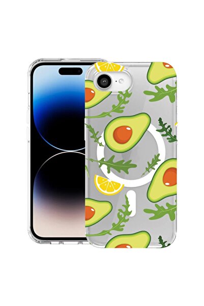 bestcase Θήκη για Apple iPhone 16e με σχέδιο αβοκάντο, MagSafe Αντικραδασμική...