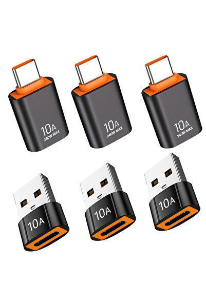 Choice4 6 قطع محولات OTG USB 3.0 أنثى إلى Type C ذكر، محولات Type C أنثى إلى ...