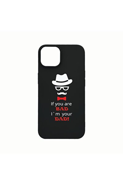 bestcase Θήκη σιλικόνης, Συμβατή με Apple iPhone 14, Bad Dad, Ανθεκτική στη φ...