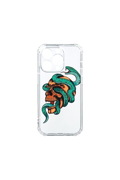 bestcase Husa Anti Shock 1.5MM, Compatibila Cu Apple iPhone 15 Pro Max, Skull...