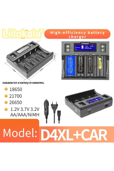 Choice1 liitokala US-D4XL and car LiitoKala Lii-D4XL Smart Battery Charger fo...