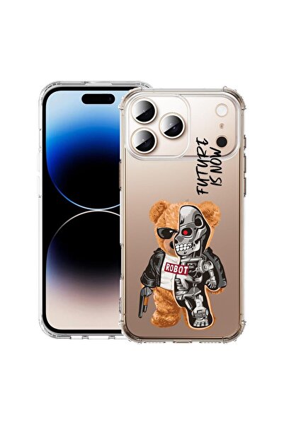 bestcase Θήκη για Apple iPhone 17 Pro με Σχέδιο Μισό Ρομπότ Μισό Αρκουδάκι, Α...