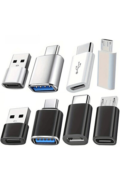 Choice مجموعة محولات USB إلى USB-C (8 قطع) - محول أنثى USB-C إلى USB ذكر 3.0 ...