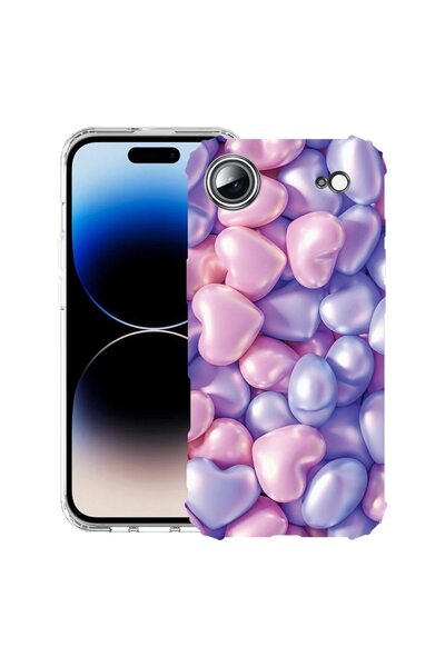 bestcase Husă pentru Apple iPhone 17 Air cu Design Inimi Colorate, Antișoc, C...