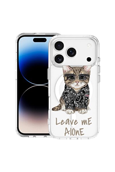 bestcase Θήκη για Apple iPhone 17 Pro με Σχέδιο Γάτας  "Αφήστε με ήσυχο " (Le...